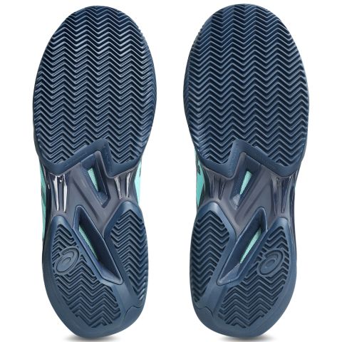 Chaussures Tennis Asics Solution Speed FF 4 Terre Battue Homme Menthe/Bleu Nuit