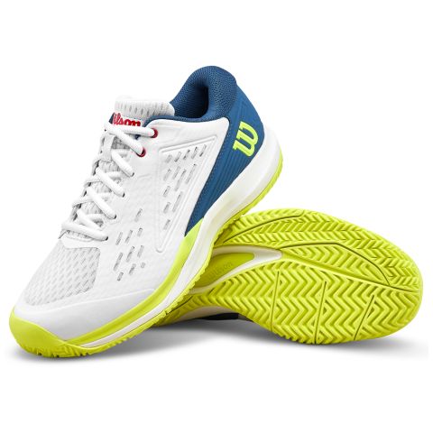 Chaussures Tennis Wilson Rush Pro Ace Junior Blanc/Bleu