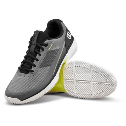 Chaussures Tennis Wilson Rush Lite 5 Terre Battue Homme Argent