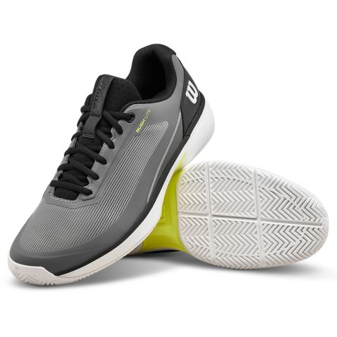 Chaussures Tennis Wilson Rush Lite 5 Homme Argent/Blanc