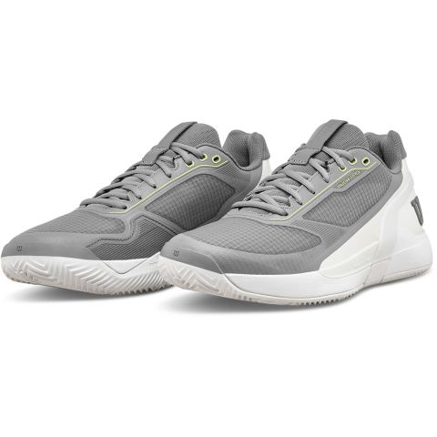 Chaussures Tennis Wilson Rush Pro 5 Terre Battue Homme Argent/Blanc
