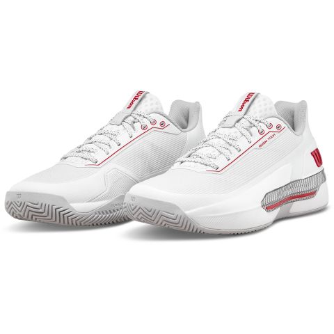 Chaussures Tennis Wilson Rush Tour 5 Homme CTC Blanc/Rouge
