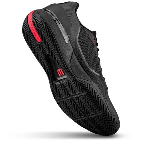 Chaussures Tennis Wilson Rush Tour 5 Homme CTC Noir/Rouge