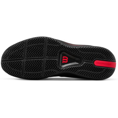 Chaussures Tennis Wilson Rush Tour 5 Homme CTC Noir/Rouge