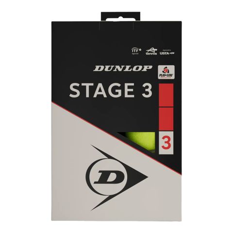 Balles Dunlop Stage 3 Rouge x12