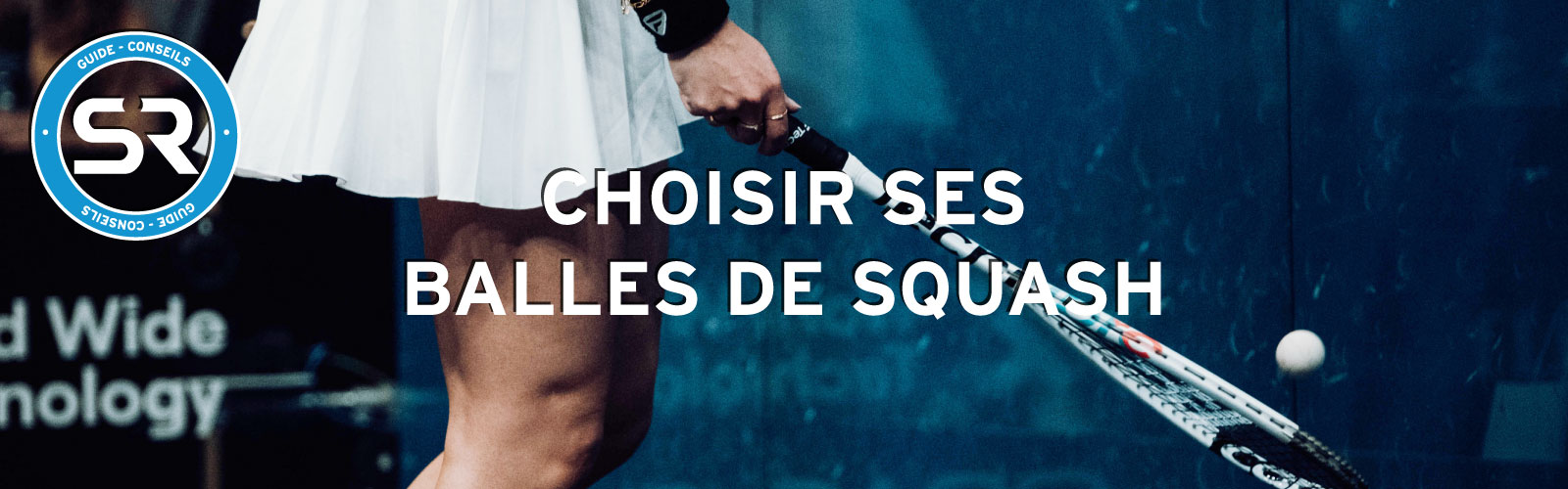 Guide balles squash