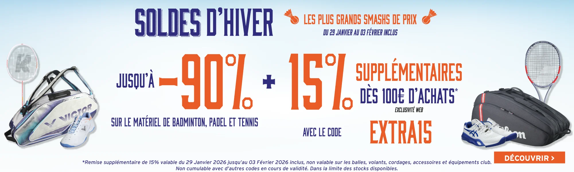 Soldes Tennis 2026